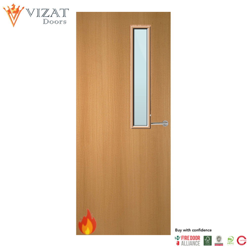 Beech Veneer 7G Glazed FD30 Internal Fire Door