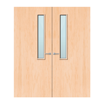 Load image into Gallery viewer, Maple Veneer 7G Glazed Pair FD60 Internal Fire Door
