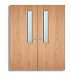 Load image into Gallery viewer, Plywood Paint Grade 7G Glazed Pair FD30 Internal Fire Door
