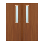 Load image into Gallery viewer, Sapele Veneer 7G Glazed Pair FD60 Internal Fire Door
