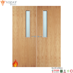Load image into Gallery viewer, Oak Veneer 7G Glazed Pair FD60 Internal Fire Door
