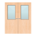 Load image into Gallery viewer, Maple Veneer 8G Glazed Pair FD60 Internal Fire Door
