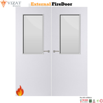 Load image into Gallery viewer, External Plywood Paint Grade Premium 8G Glazed Pair FD30 Fire Door
