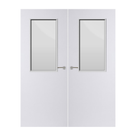 Load image into Gallery viewer, Internal Plywood Paint Grade Premium 8G Glazed Pair FD60 Fire Door
