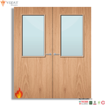 Load image into Gallery viewer, Plywood Paint Grade 8G Glazed Pair FD30 Internal Fire Door
