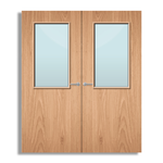 Load image into Gallery viewer, Plywood Paint Grade 8G Glazed Pair FD30 Internal Fire Door
