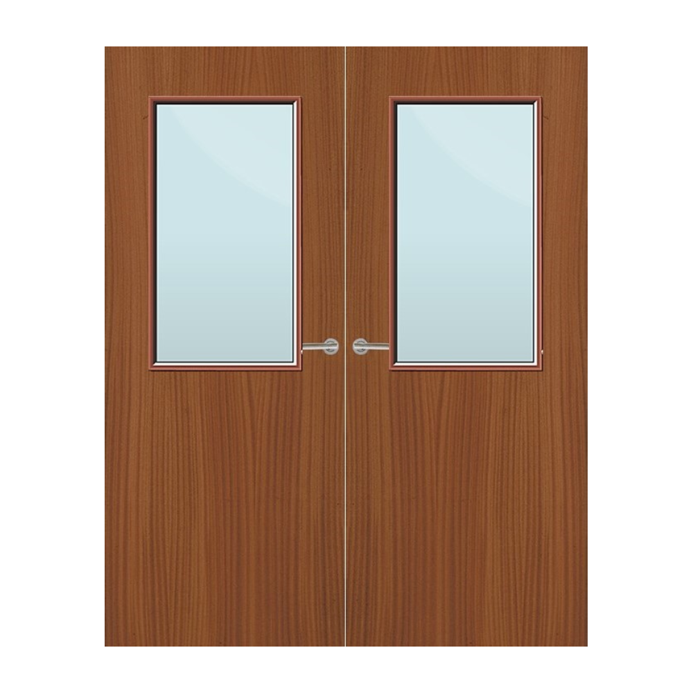 Sapele Veneer 8G Glazed Pair FD60 Internal Fire Door