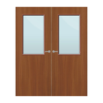 Load image into Gallery viewer, Sapele Veneer 8G Glazed Pair FD60 Internal Fire Door
