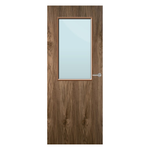 Load image into Gallery viewer, Walnut Veneer 8G Glazed FD30 Internal Fire Door
