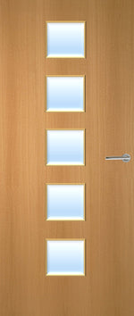 Load image into Gallery viewer, Beech Veneer 10G Glazed FD30 Internal Fire Door
