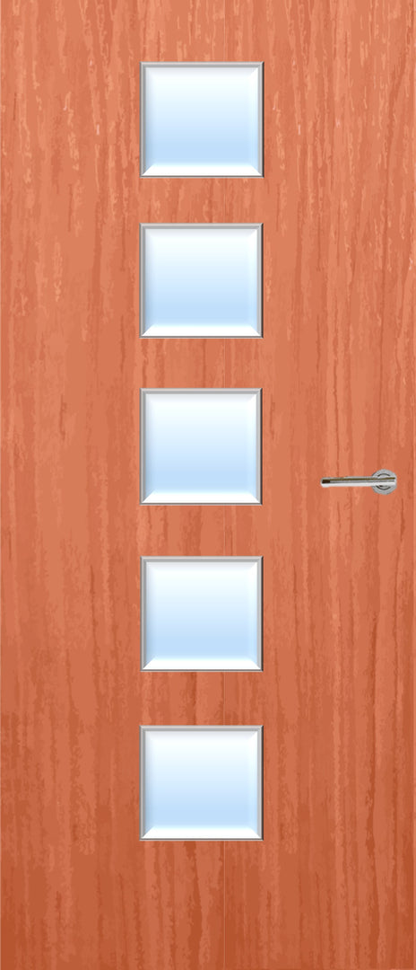 Cherry Veneer 10G Glazed FD30 Internal Fire Door