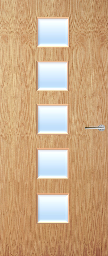 Oak Veneer 10G Glazed FD30 Internal Fire Door