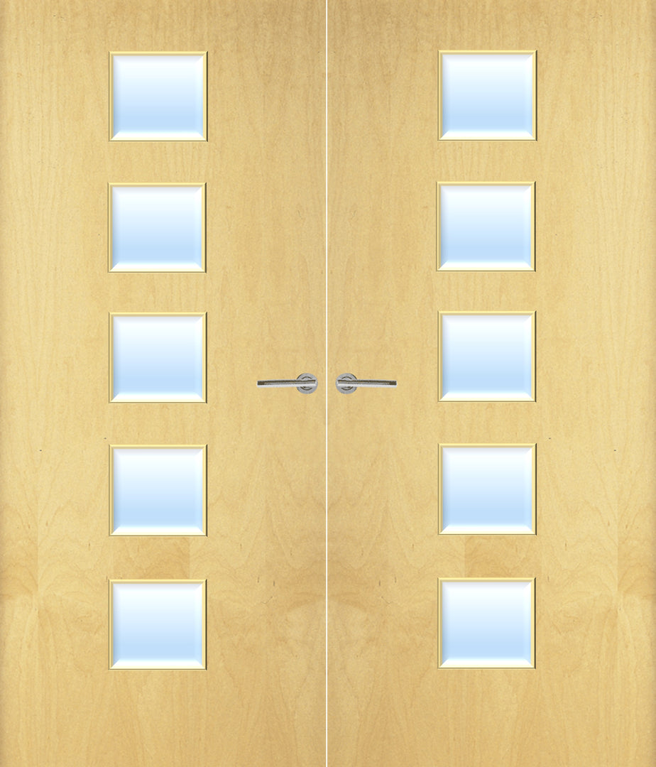 Ash Veneer 10G Glazed Pair FD30 Internal Fire Door