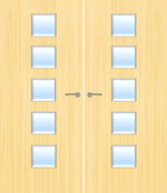 Load image into Gallery viewer, Koto Veneer 10G Glazed Pair FD30 Internal Fire Door
