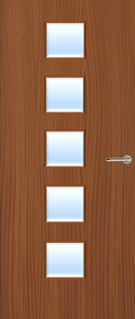 Sapele Veneer 10G Glazed FD30 Internal Fire Door