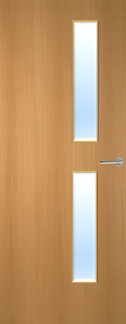 Beech Veneer 16G Glazed FD30 Internal Fire Door