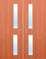 Load image into Gallery viewer, Cherry Veneer 16G Glazed Pair FD30 Internal Fire Door
