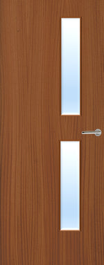 Load image into Gallery viewer, Sapele Veneer 16G Glazed FD30 Internal Fire Door
