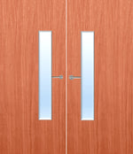 Load image into Gallery viewer, Cherry Veneer 18G Glazed Pair FD30 Internal Fire Door
