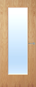 Load image into Gallery viewer, Oak Veneer 19G Glazed FD30 Internal Fire Door
