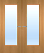 Load image into Gallery viewer, Beech Veneer 19G Glazed Pair FD30 Internal Fire Door
