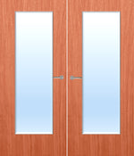 Load image into Gallery viewer, Cherry Veneer 19G Glazed Pair FD30 Internal Fire Door
