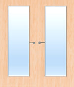 Load image into Gallery viewer, Maple Veneer 19G Glazed Pair FD30 Internal Fire Door
