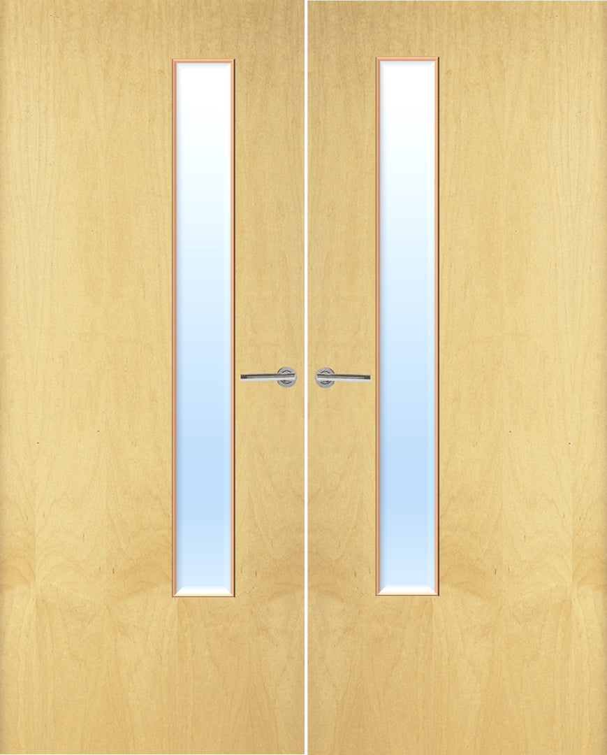 Ash Veneer 20G Glazed Pair FD30 Internal Fire Door