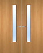 Load image into Gallery viewer, Beech Veneer 20G Glazed Pair FD30 Internal Fire Door
