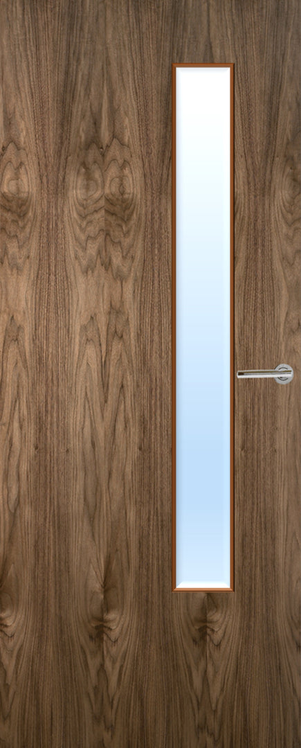 Walnut Veneer 20G Glazed FD60 Internal Fire Door