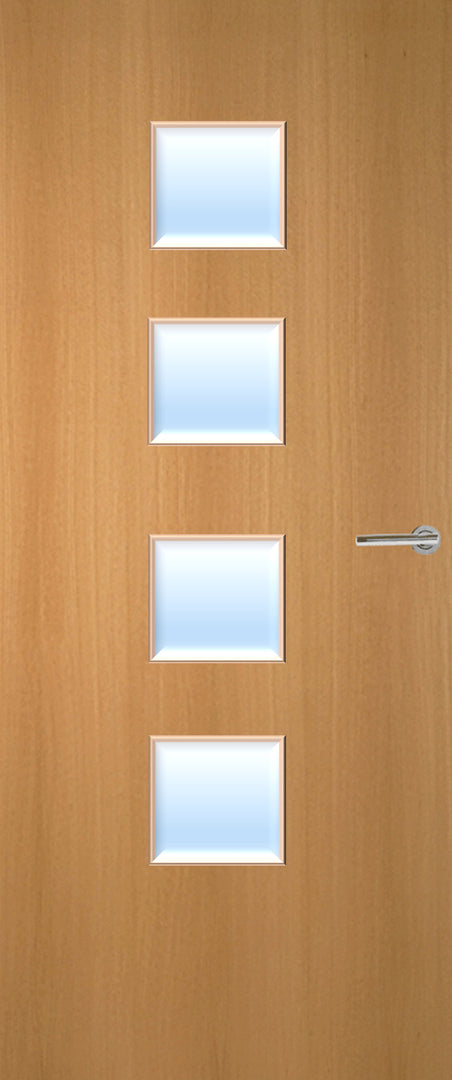 Beech Veneer 22G Glazed FD30 Internal Fire Door