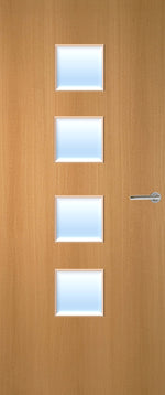 Load image into Gallery viewer, Beech Veneer 22G Glazed FD30 Internal Fire Door
