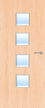 Load image into Gallery viewer, Maple Veneer 22G Glazed FD30 Internal Fire Door
