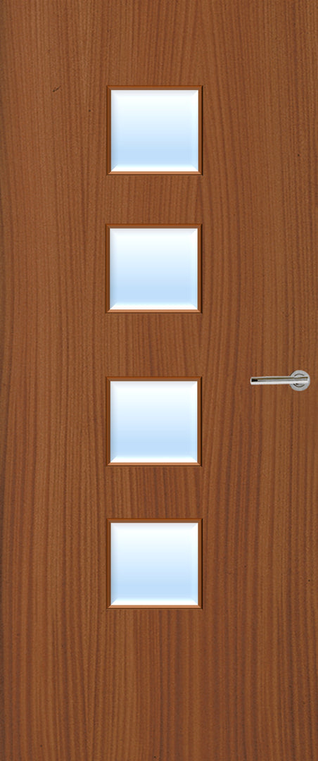 Sapele Veneer 22G Glazed FD30 Internal Fire Door