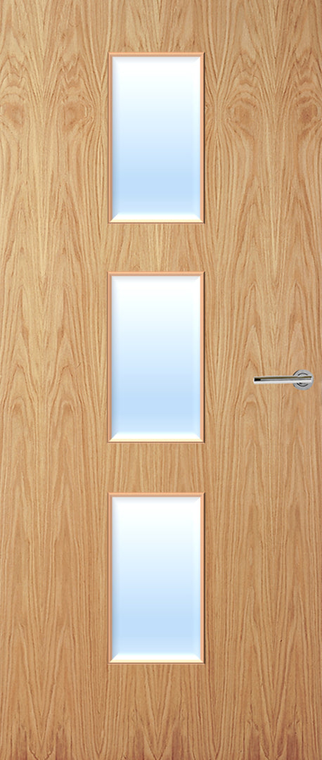 Oak Veneer 23G Glazed FD30 Internal Fire Door