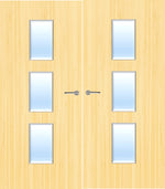 Load image into Gallery viewer, Koto Veneer 23G Glazed Pair FD30 Internal Fire Door
