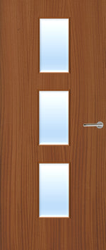 Load image into Gallery viewer, Sapele Veneer 23G Glazed FD30 Internal Fire Door
