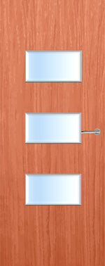 Load image into Gallery viewer, Cherry Veneer 24G Glazed FD30 Internal Fire Door
