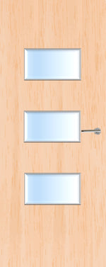 Load image into Gallery viewer, Maple Veneer 24G Glazed FD30 Internal Fire Door
