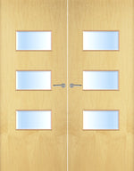 Load image into Gallery viewer, Ash Veneer 24G Glazed Pair FD30 Internal Fire Door
