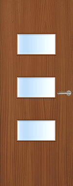 Load image into Gallery viewer, Sapele Veneer 24G Glazed FD30 Internal Fire Door
