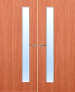 Load image into Gallery viewer, Cherry Veneer 25G Glazed Pair FD30 Internal Fire Door
