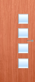 Load image into Gallery viewer, Cherry Veneer 26G Glazed FD30 Internal Fire Door
