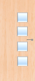 Load image into Gallery viewer, Maple Veneer 26G Glazed FD30 Internal Fire Door
