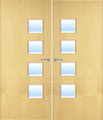 Load image into Gallery viewer, Ash Veneer 26G Glazed Pair FD30 Internal Fire Door
