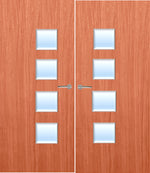 Load image into Gallery viewer, Cherry Veneer 26G Glazed Pair FD30 Internal Fire Door
