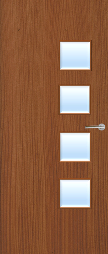 Sapele Veneer 26G Glazed FD30 Internal Fire Door