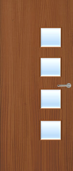 Load image into Gallery viewer, Sapele Veneer 26G Glazed FD30 Internal Fire Door
