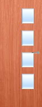 Load image into Gallery viewer, Cherry Veneer 27G Glazed FD30 Internal Fire Door
