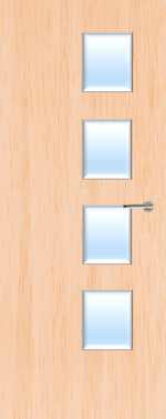 Load image into Gallery viewer, Maple Veneer 27G Glazed FD30 Internal Fire Door
